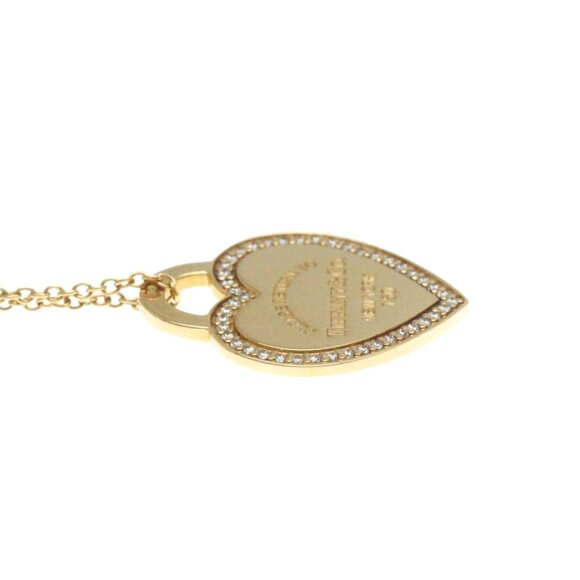 TIFFANY Return To Tiffany Diamond Necklace 18K Pink Gold Pendant - Picture 6 of 13
